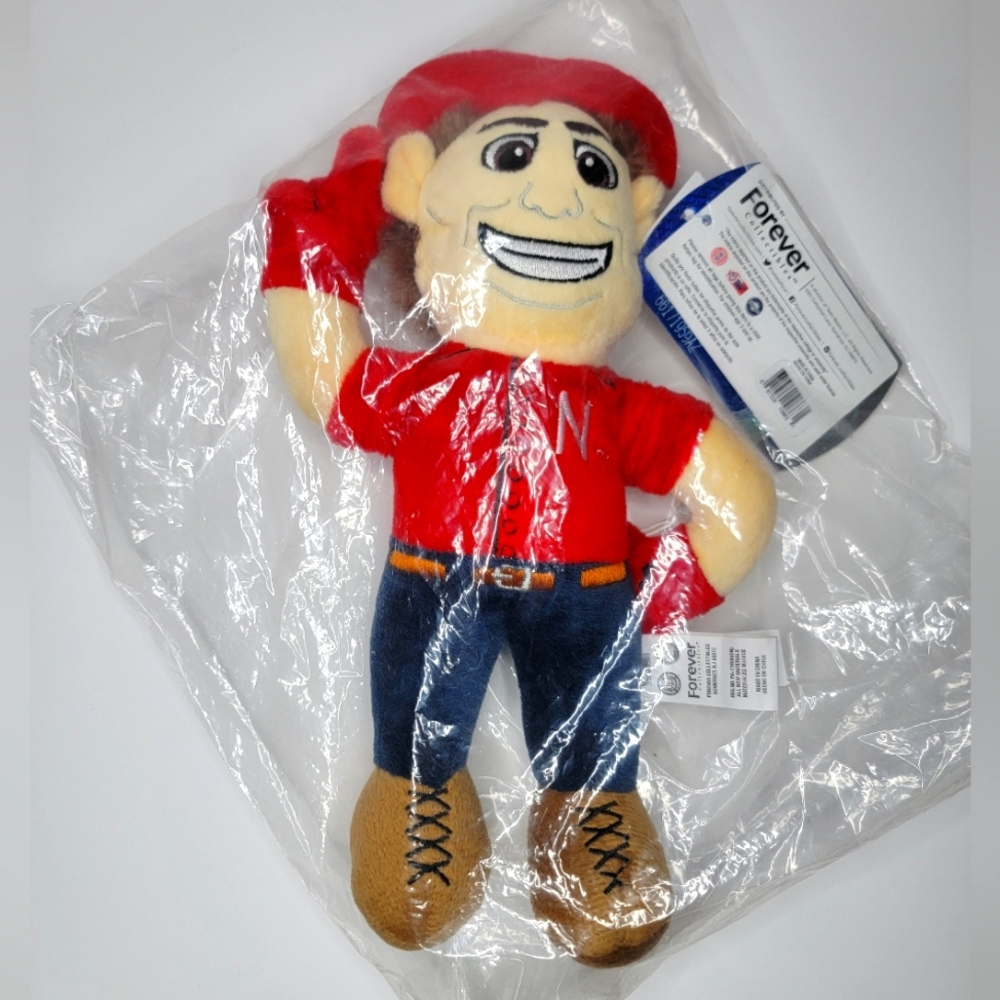 Nebraska Cornhuskers Herbie Husker Mascot Plush Collegiate Forever Collectibles